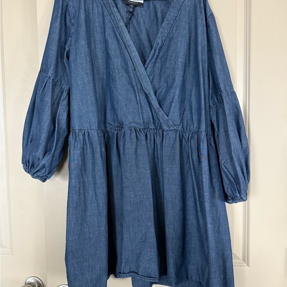 Eloquii Blue Denim Mini Dress